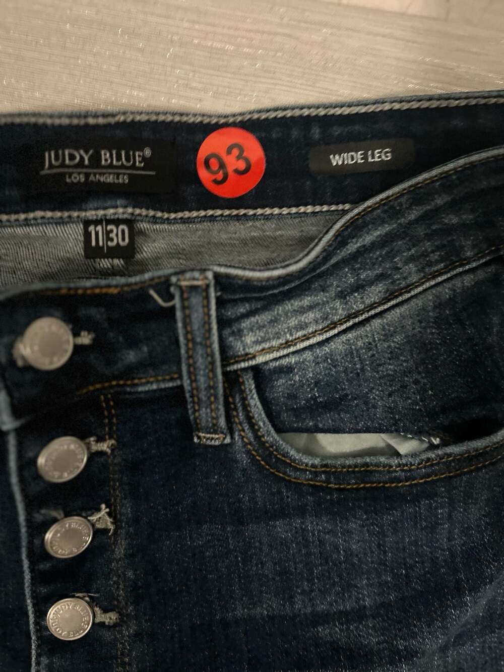 Judy Blue Wide Leg Dark Wash Blue Jeans